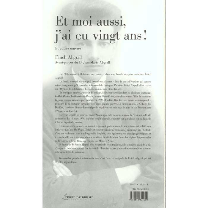 4e de couverture, éd. Terre de Brume, 2000.