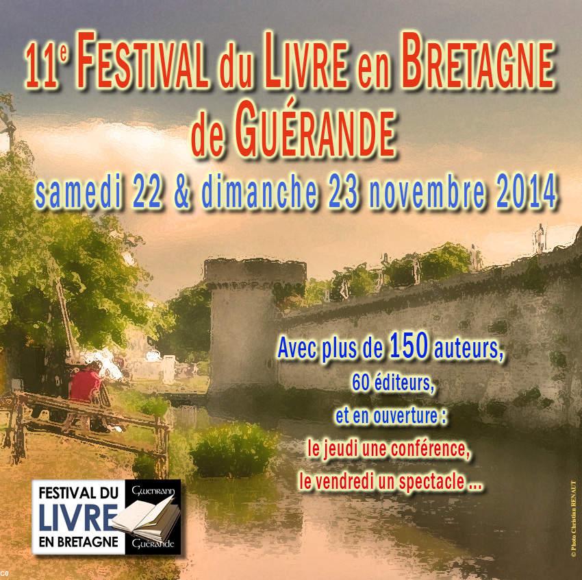 Affiche du Festival du Livre en Bretagne de Guérande d'après une photo de Christian Renaut.