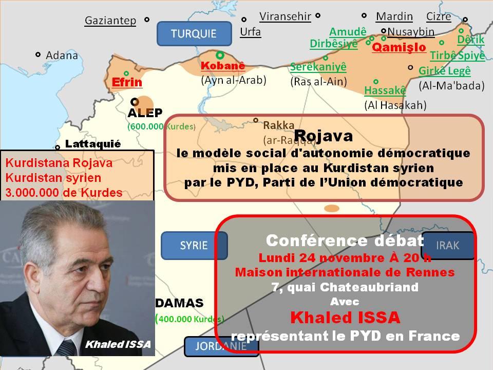 Khaled ISSA, représentant en France le Parti de l’union démocratique (PYD) Kurdistan syrien)