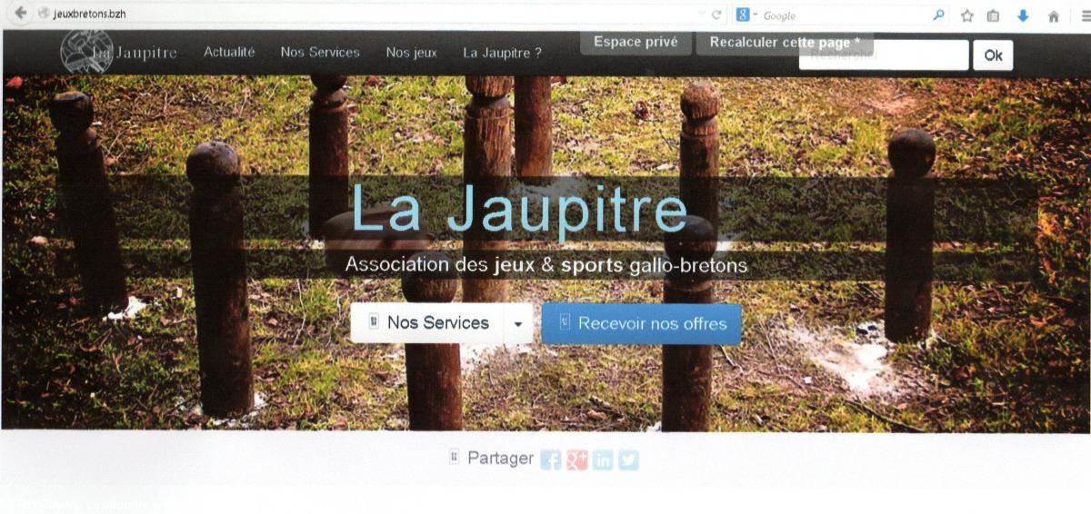 image du site web de La Jaupitre avec le nouvel URL .bzh