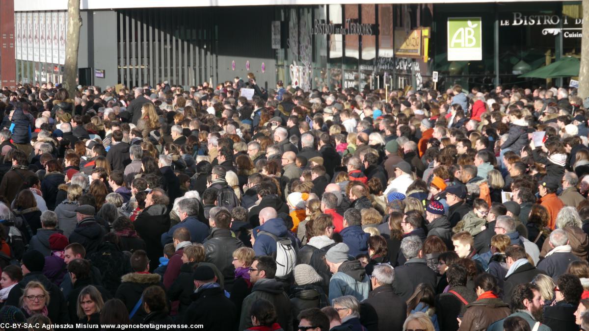 100 000 personnes à Rennes pour Charlie