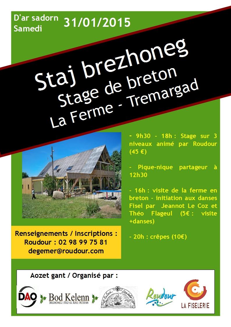 affiche stage trémargat