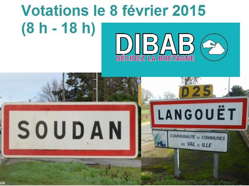 Votation Dibab à Soudan et Langouet, 8 février 2015.