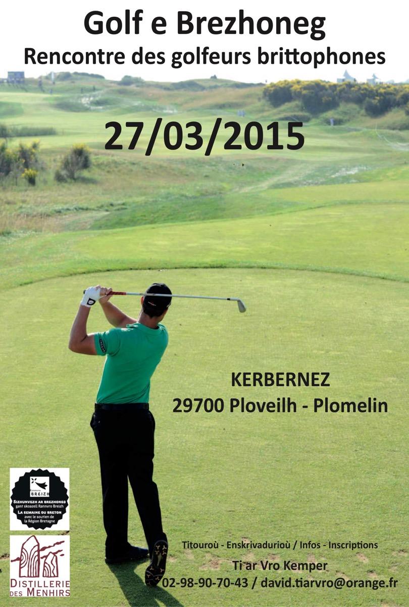 Affiche pour rencontre de golfeurs brittophones 27/03/15