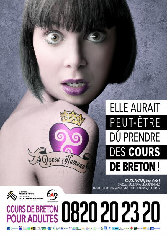 Affiche de promotion pour l'enseignement du breton aux adultes