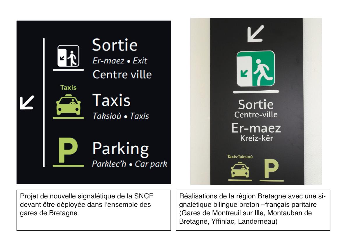 comparatif des réalisations de la région dans les gares de Bretagne et le projet que souhaite imposer la SNCF