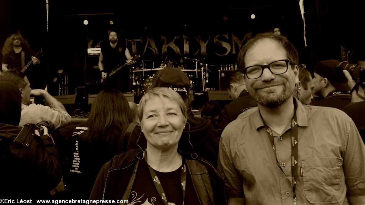 Nadine le Goff-Carnec, maire de Saint-Nolff et Yann le Baraillec, directeur du Motocultor Festival