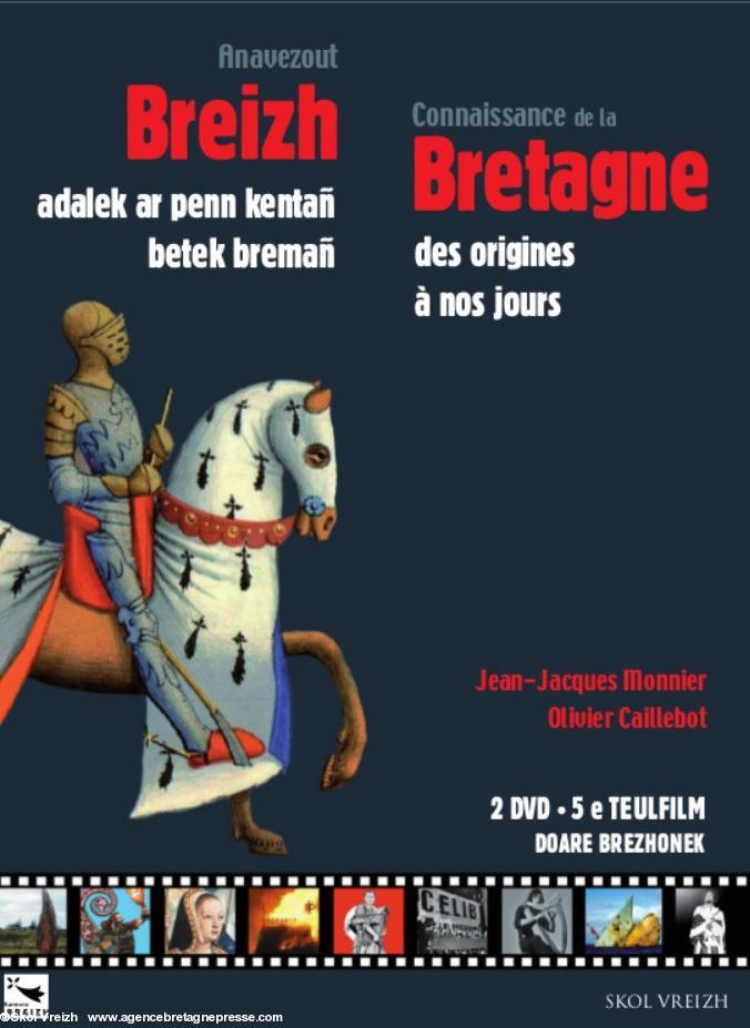 La couverture du livre-DVD de Skol Vreizh, base des émissions télévisées sur la Bretagne en Histoire...