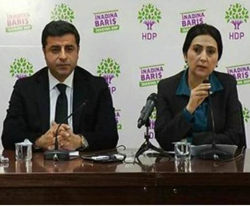 Selahattin Demirtaþ et Figen Yüksekdað, 
co-présidents du HDP