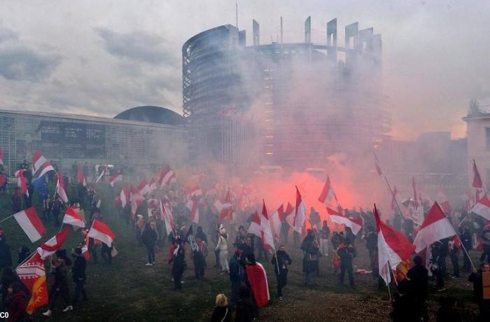 Manifestation du 13 décembre au Parlement Européen de Strasbourg organisée par les Alsaciens Réunis