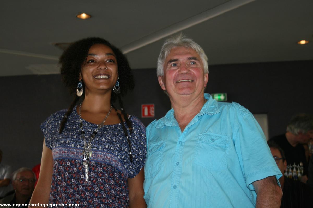 Anne-Claire Quiviger et Gilles Denigot lors du lancement de la campagne à Nantes, octobre 2015