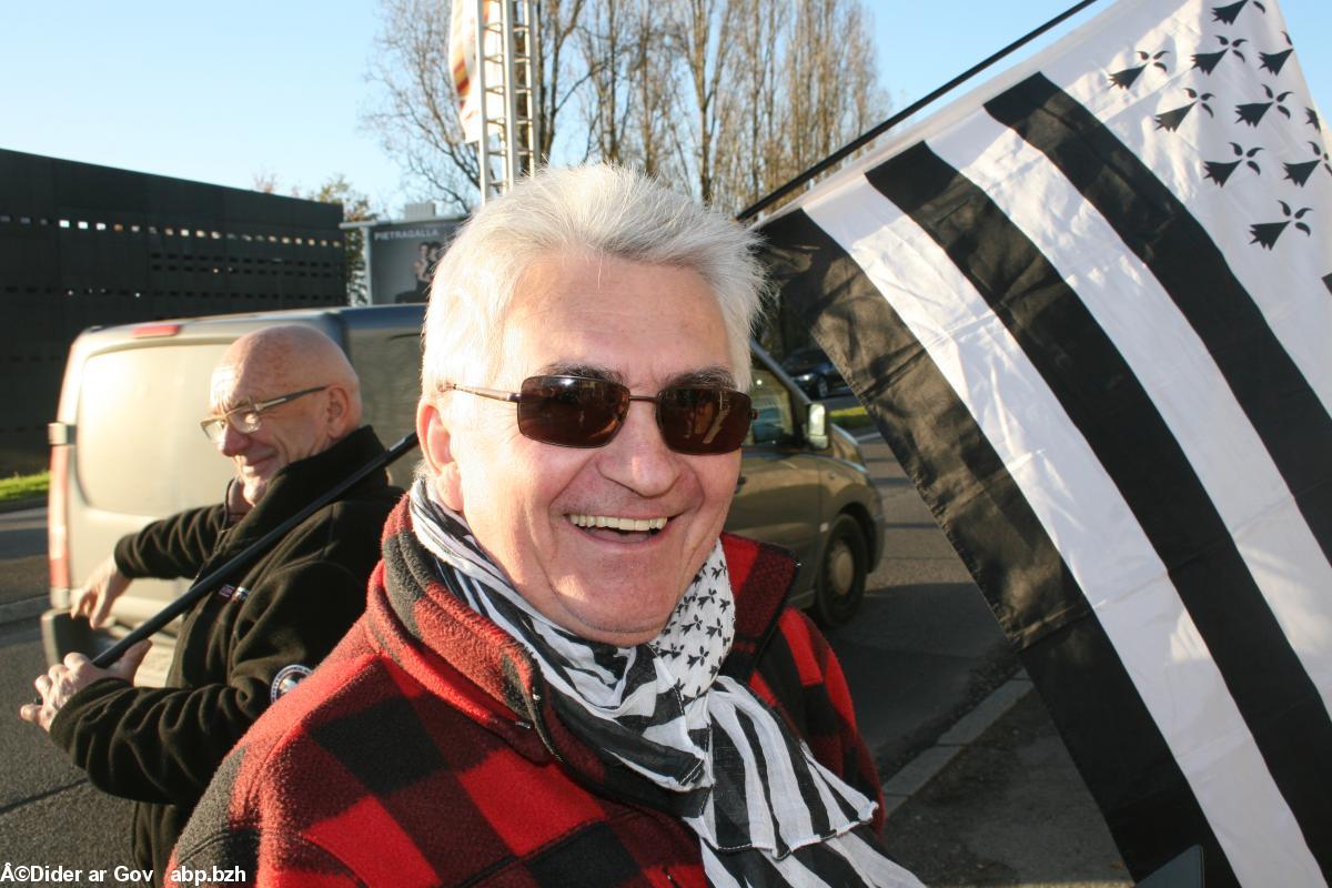 Gilles Denigot lors de l'opération War ar Pont à Nantes le 4 décembre 2015