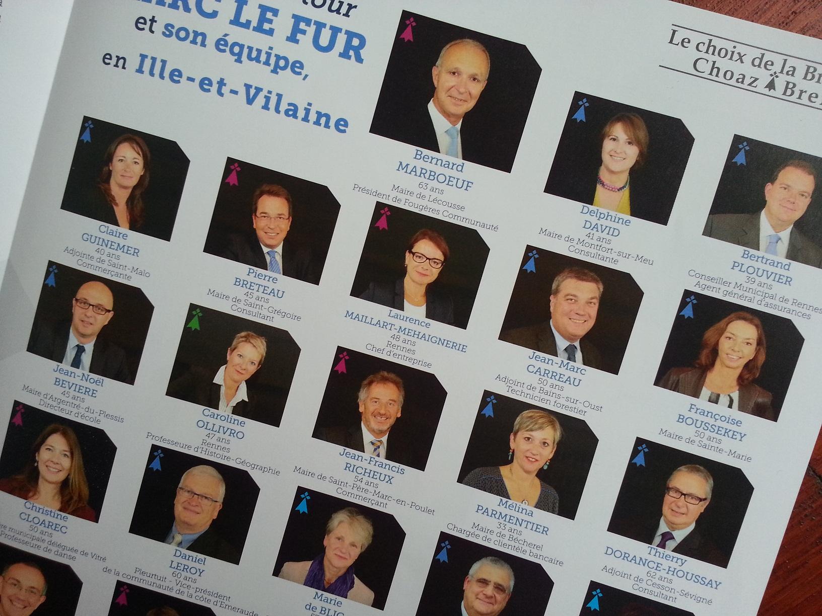 Liste Marc Le Fur en Ille-et-Vilaine, élection régionale Bretagne