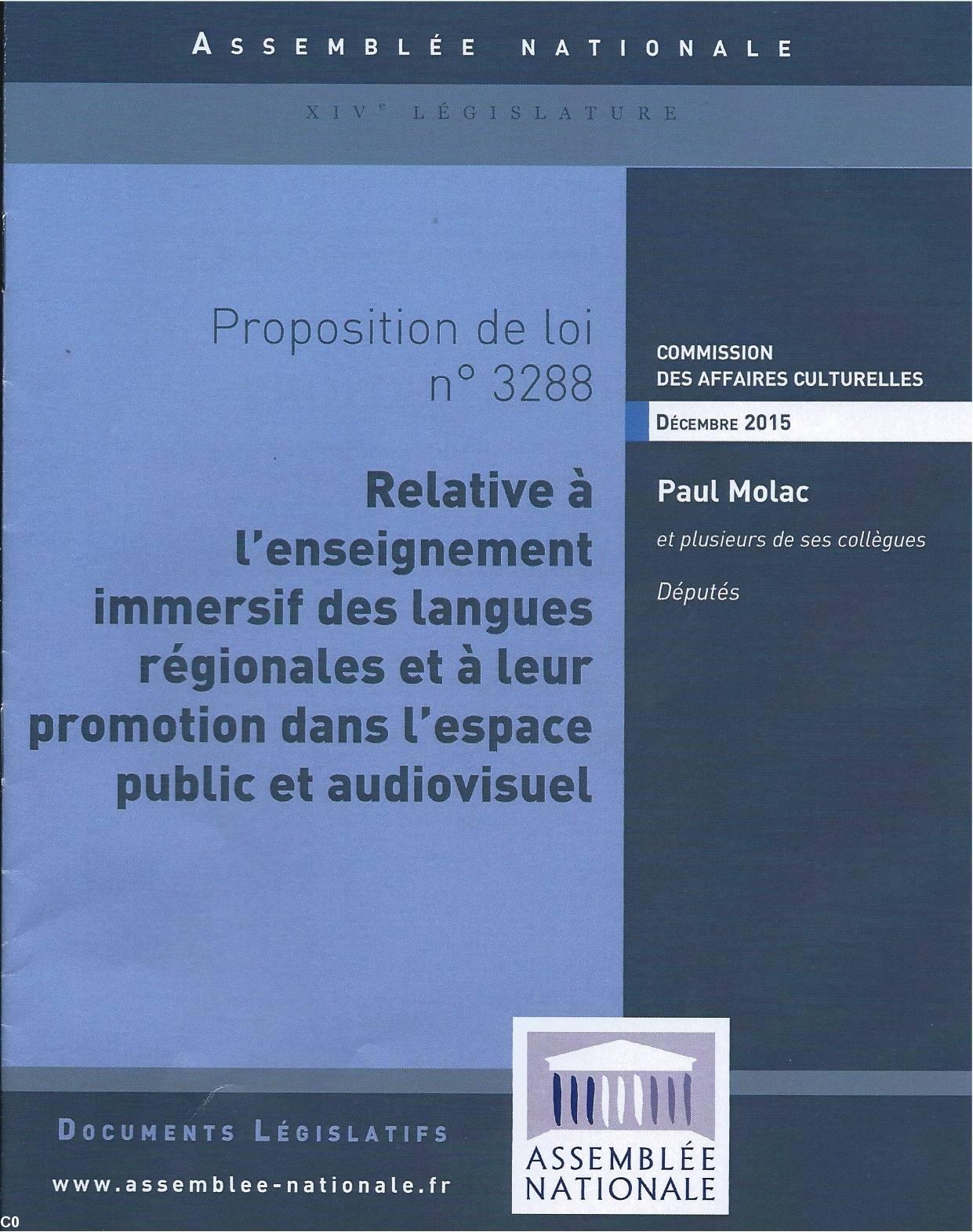 projet de loi sur les langues régionales présenté par le député paul molac