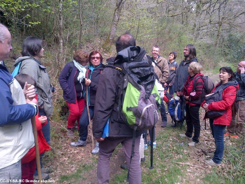 Une partie des marcheurs, ce 1er mai 2016 dans la forêt de Camors