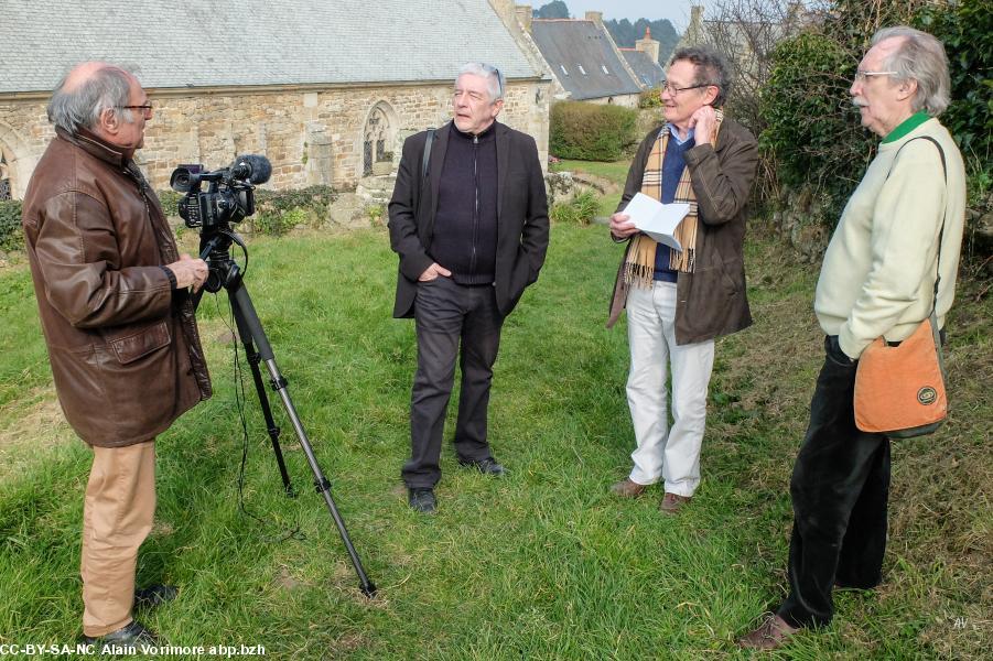 lors du tournage du documentaire historique