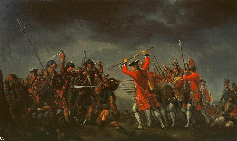 Représentation de la bataille de Culloden.