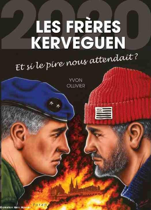 Couverture (p1). de 'Les Frères Kerveguen', de Yvon Ollivier chez Yoran Embanner. Création Marc Mosnier