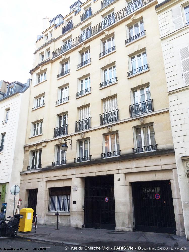 21 rue du Cherche Midi, Paris VIe, en 2016.