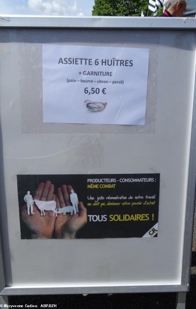 7- Huîtres, le tarif unique.