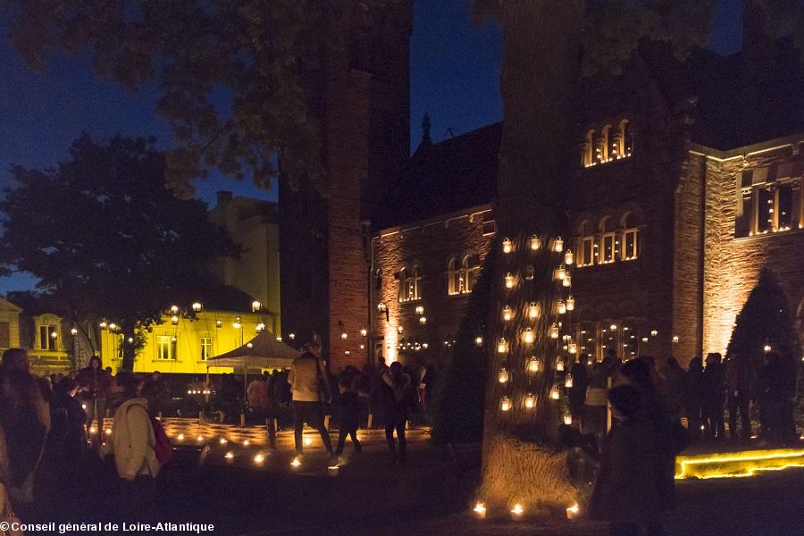 1- Illuminations au musée Dobrée le 20 mai  2017 pour la nuit des Musées.