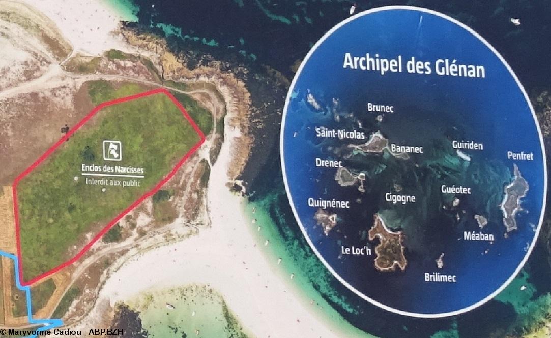 19- Zoom sur le premier panneau : archipel et réserve naturelle en rouge.