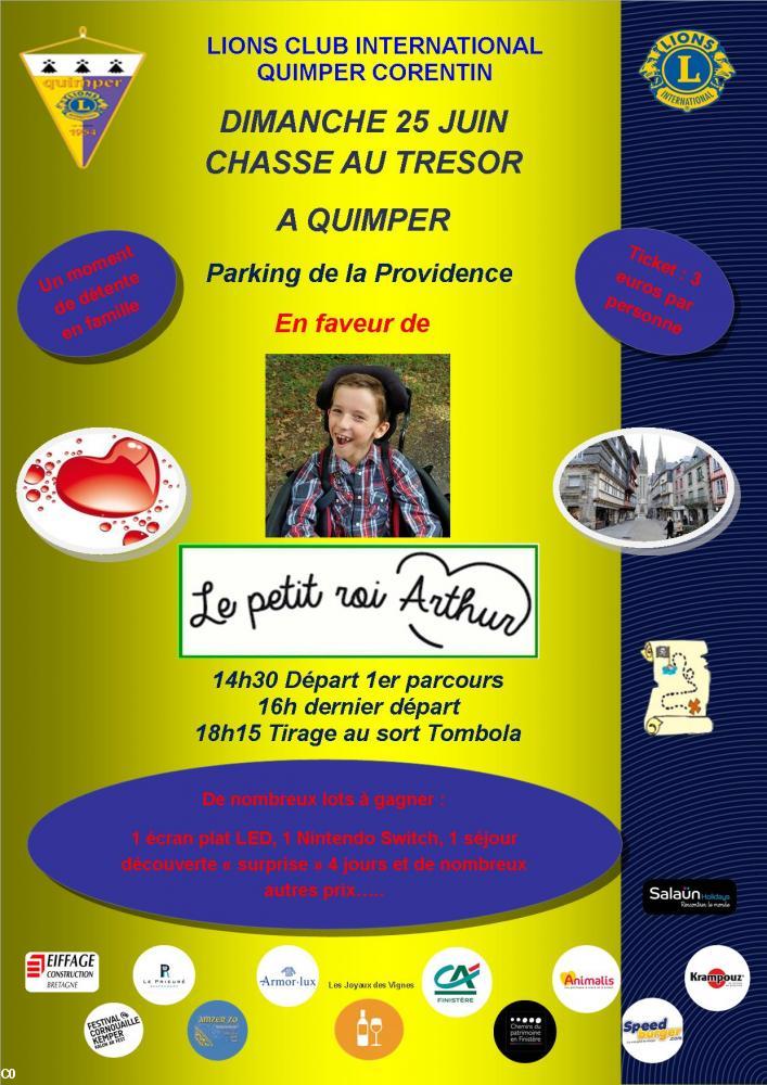 Affiche Chasse au Trésor Lions Club Quimper Corentin 25 juin 2017