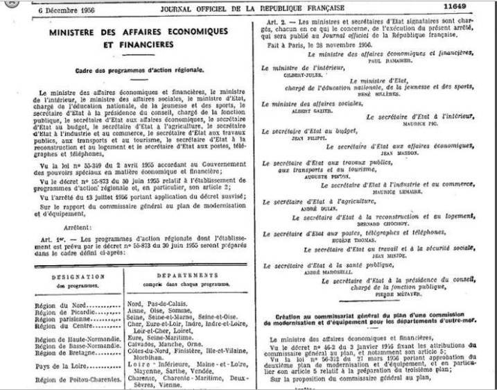 Le JO du 6 décembre 1956.