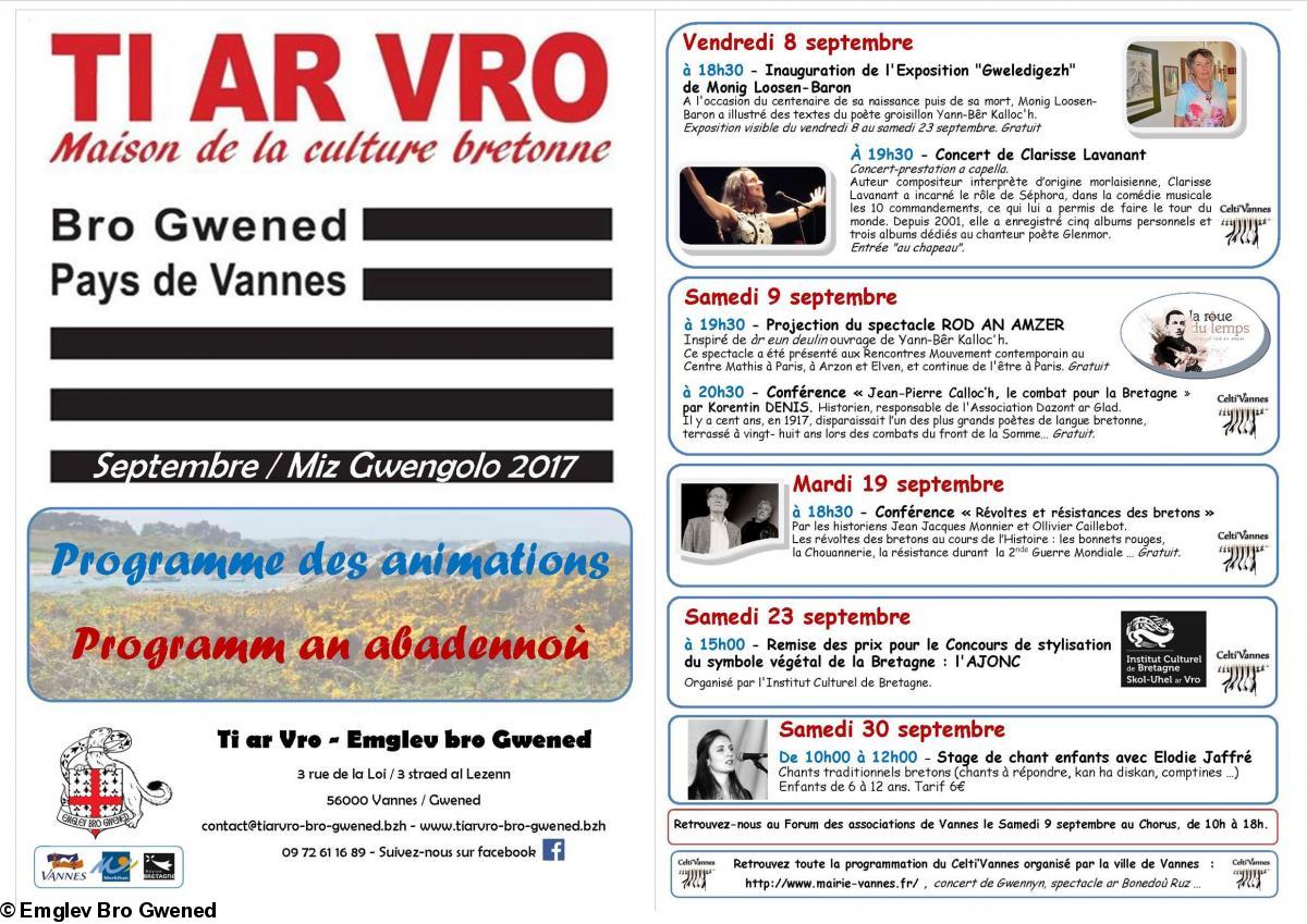 Programme des animations