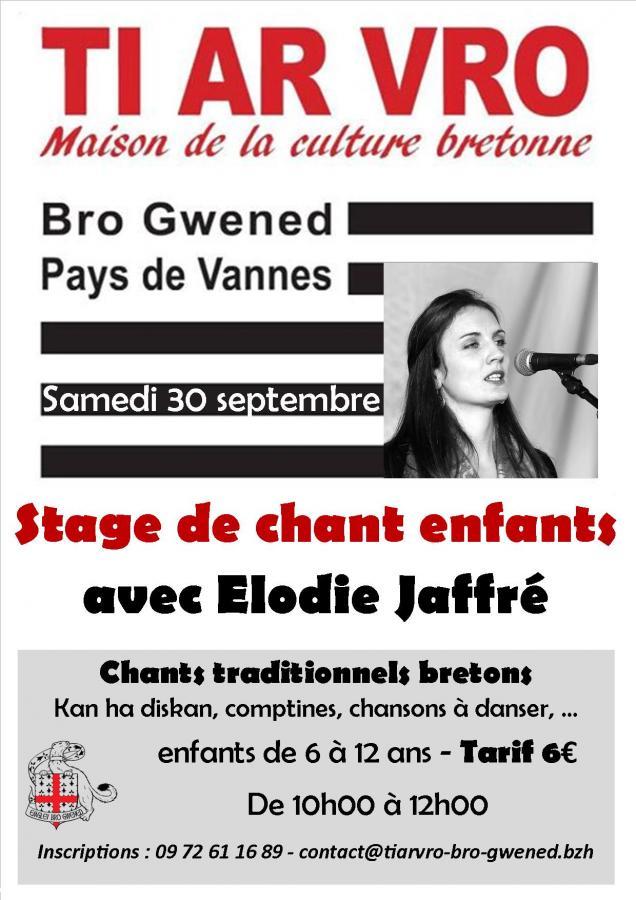 Affiche stage de chant.