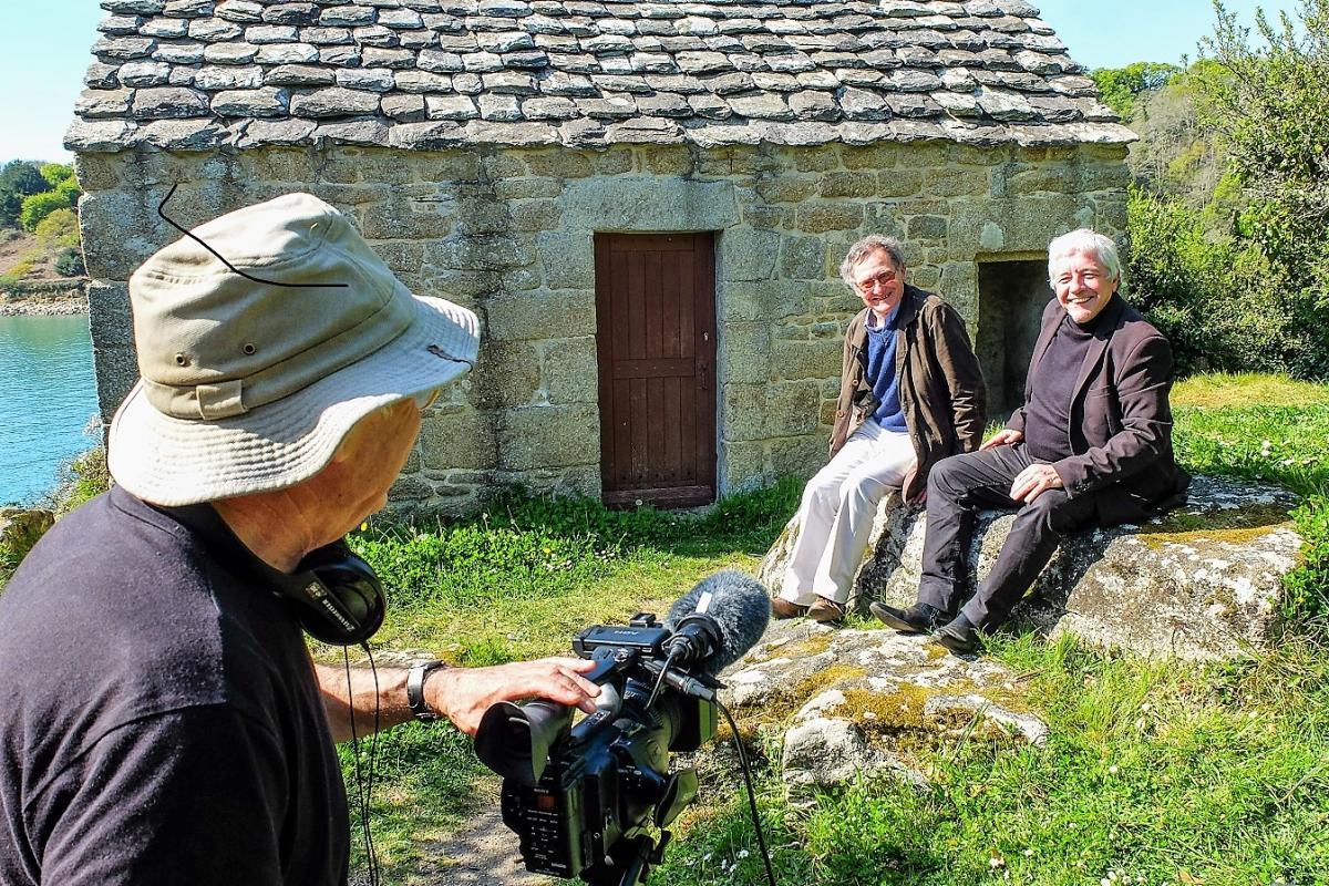 Les auteurs lors du tournage du documentaiire