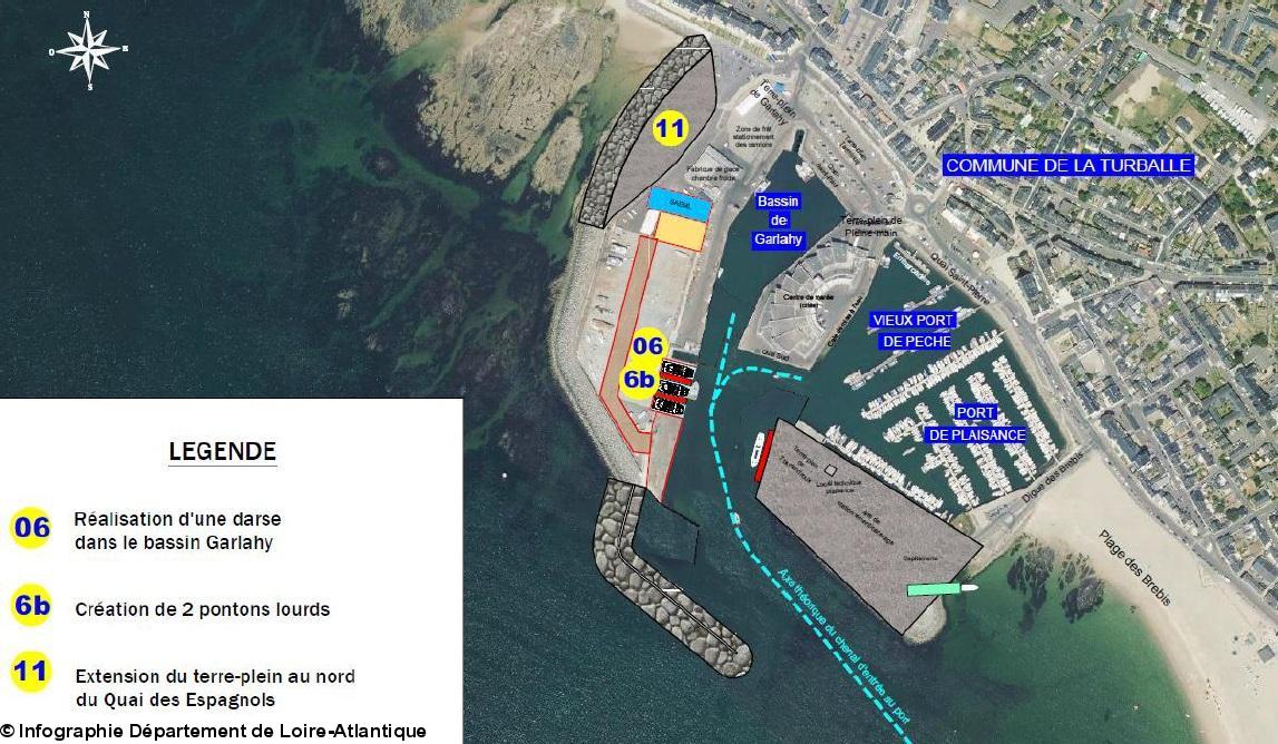 3- Aménagement du port de La Turballe. Phase 2, schéma de principe.