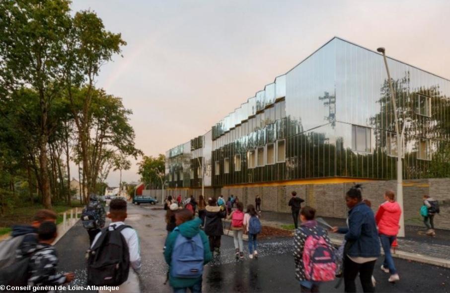 Le nouveau collège Simone Veil à l'est de Nantes ouvert en septembre 2017.