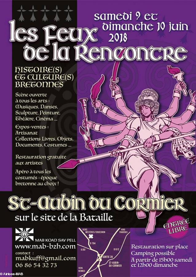 Affiche des Feux de la Rencontre 2018, par Airtoon.