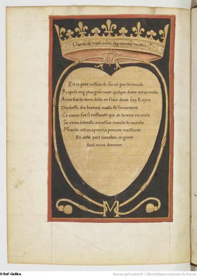 9-BnF, ms 5097, folio 126. Copie du manuscrit de Choque sur les funérailles de la reine.