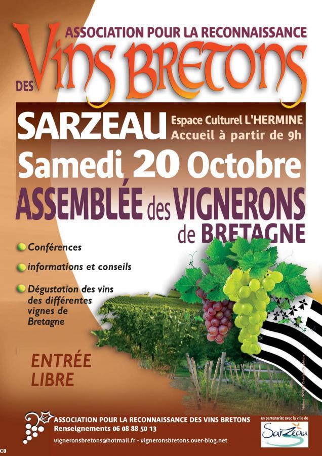 Affiche assemblée des vignerons de Bretagne