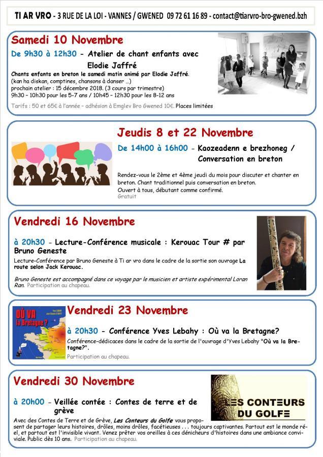 programme novembre