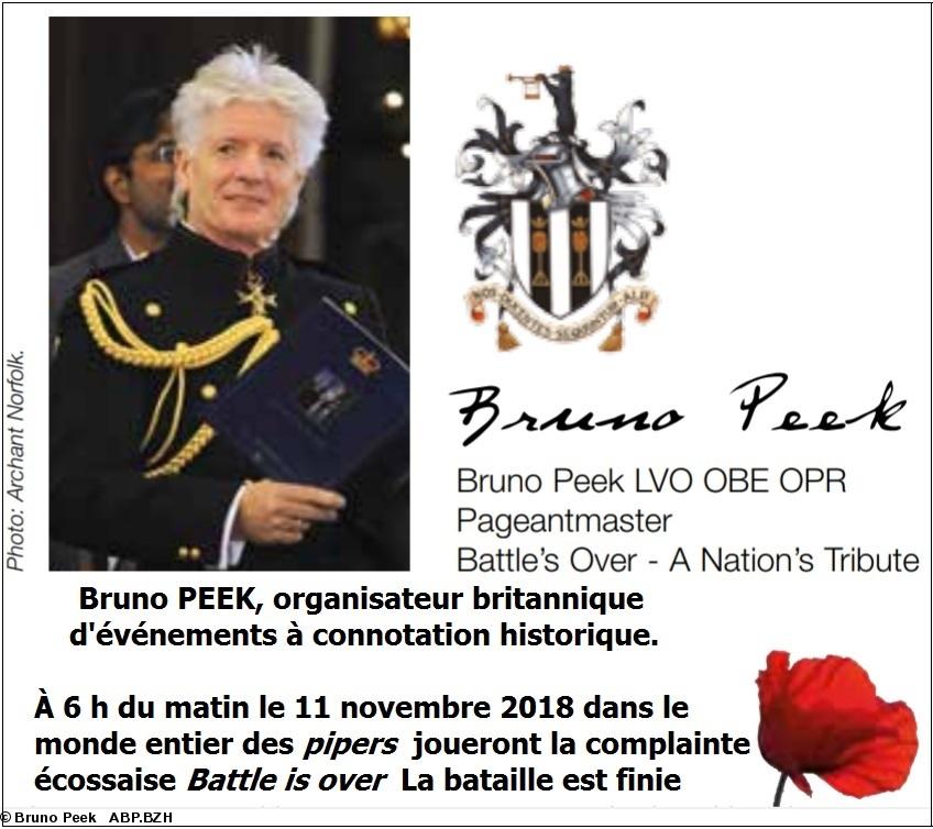 2-Bruno Peek, organisateur britannique de la commémoration mondiale du 11 novembre 2018.