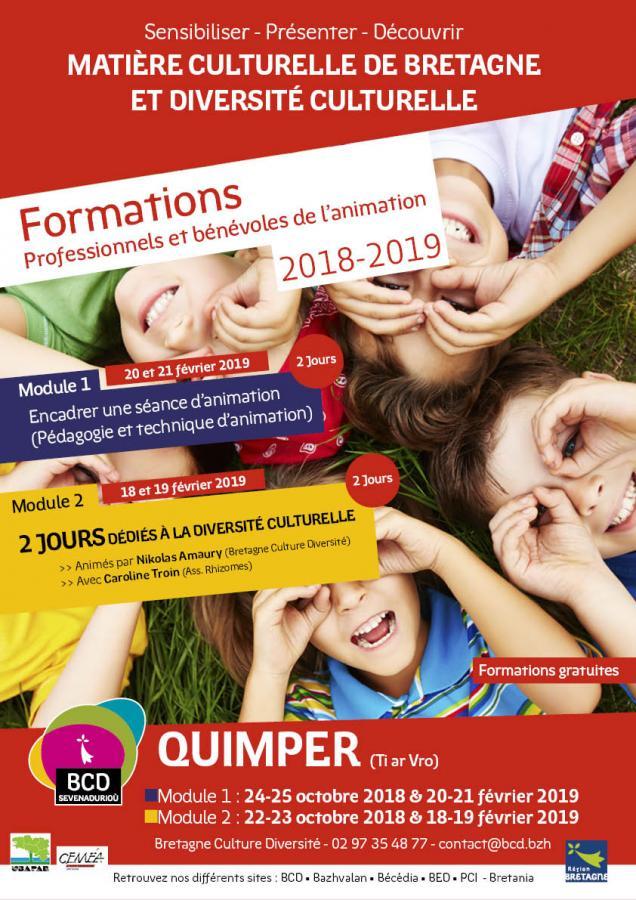 Formations autour de la matière culturelle de Bretagne et de la diversité culturelle