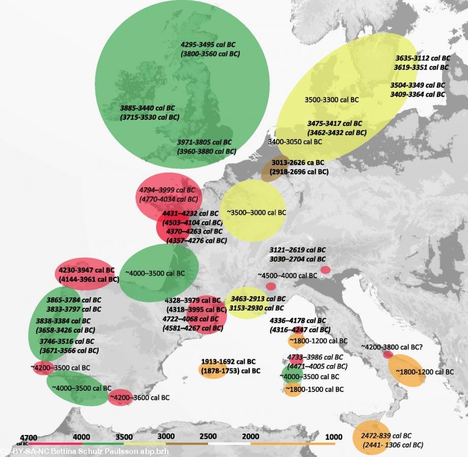 L'expansion mégalithique (source Bettina Schulz Paulsson paper)