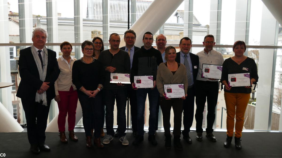 Le podium  du 3ème trophée breton de la restauration territoriale.