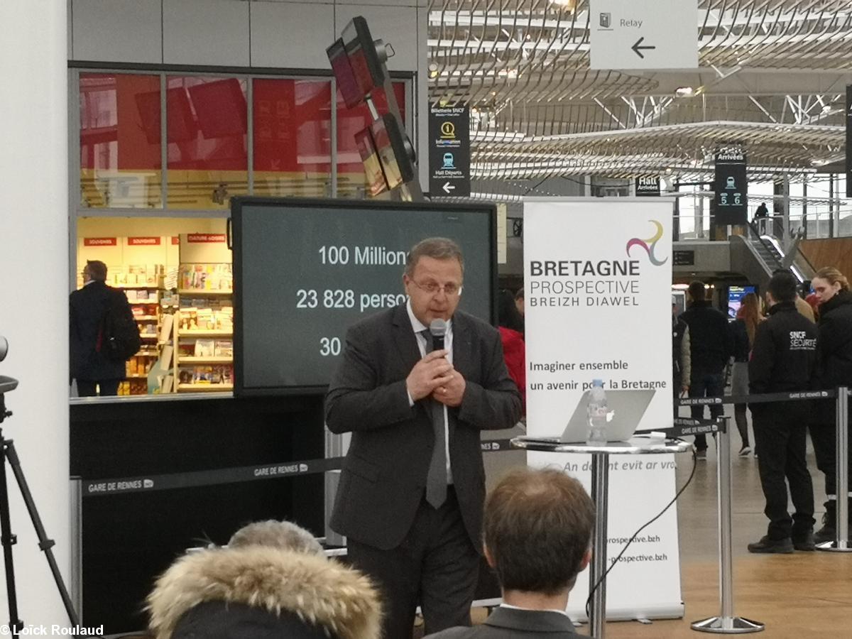 Franck Zal, fondateur d'Hemarina, Mercredi 10 Avril en gare de Rennes