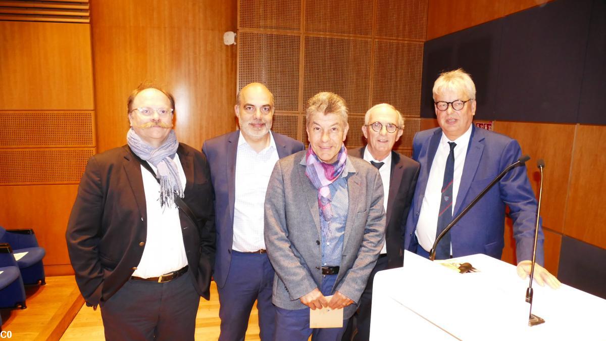 Jean Terlon, Karim Kahn ( nouveau président de l'Umih région Bretagne), Régis Marcon, Hervé Bécam, Hubert Jan