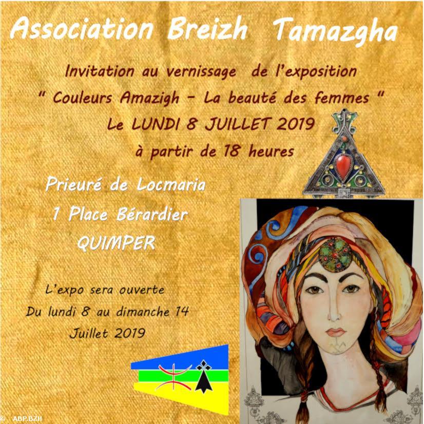 Exposition Breizh-Tamazgha sur le thème : la beauté des femmes du 8 au 15 juillet 2019 à Kemper.