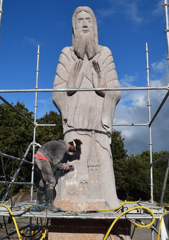 Statue Saint Conwoïon - Denis Matériaux