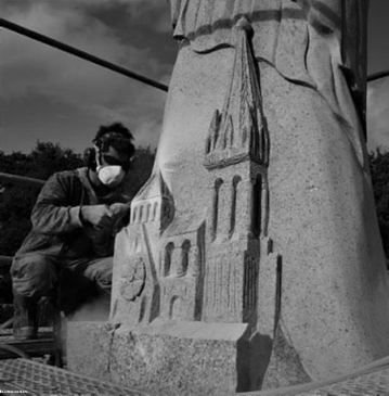 Statue Saint Conwoïon - Denis Matériaux