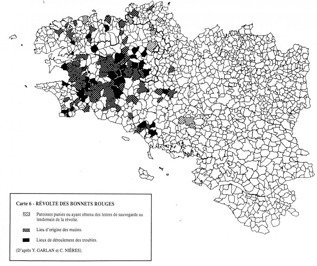 La révolte des Bonnets rouges en 1675 évoque le Centre Bretagne, mais tout autant le pays bigouden