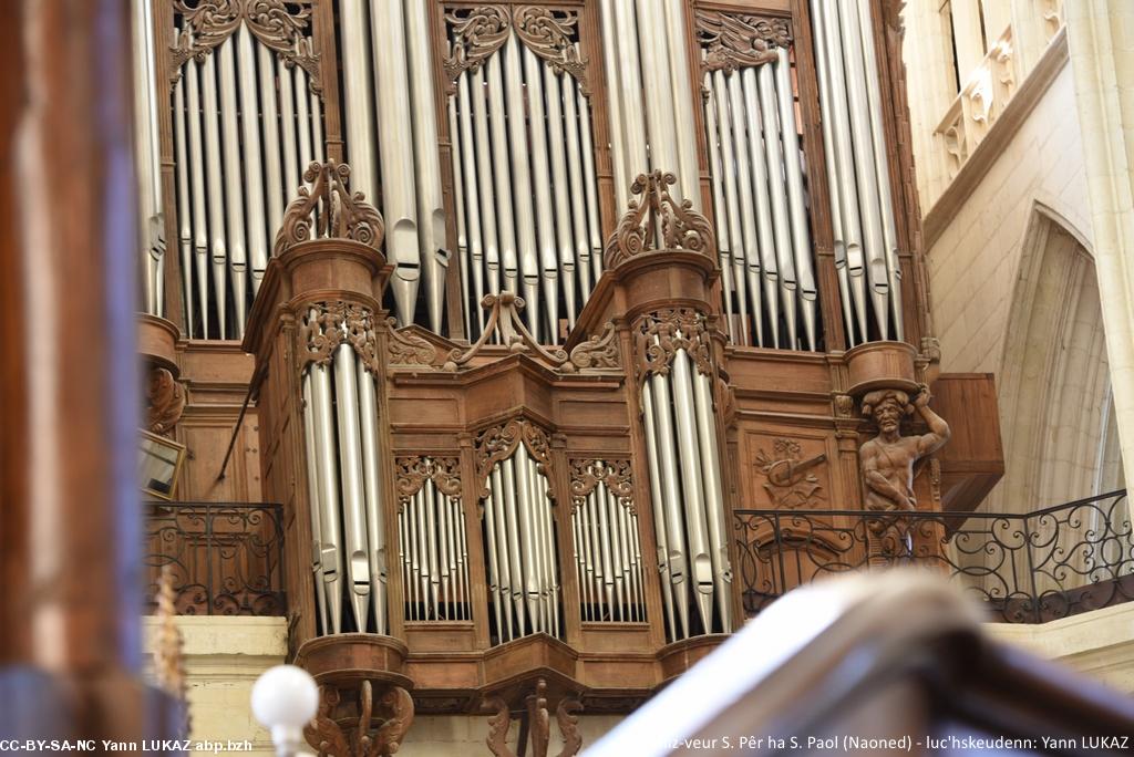 Bretagne, Nantes, cathédrale, grand-orgue détruit par l'incendie / An ograoù (distrujet)