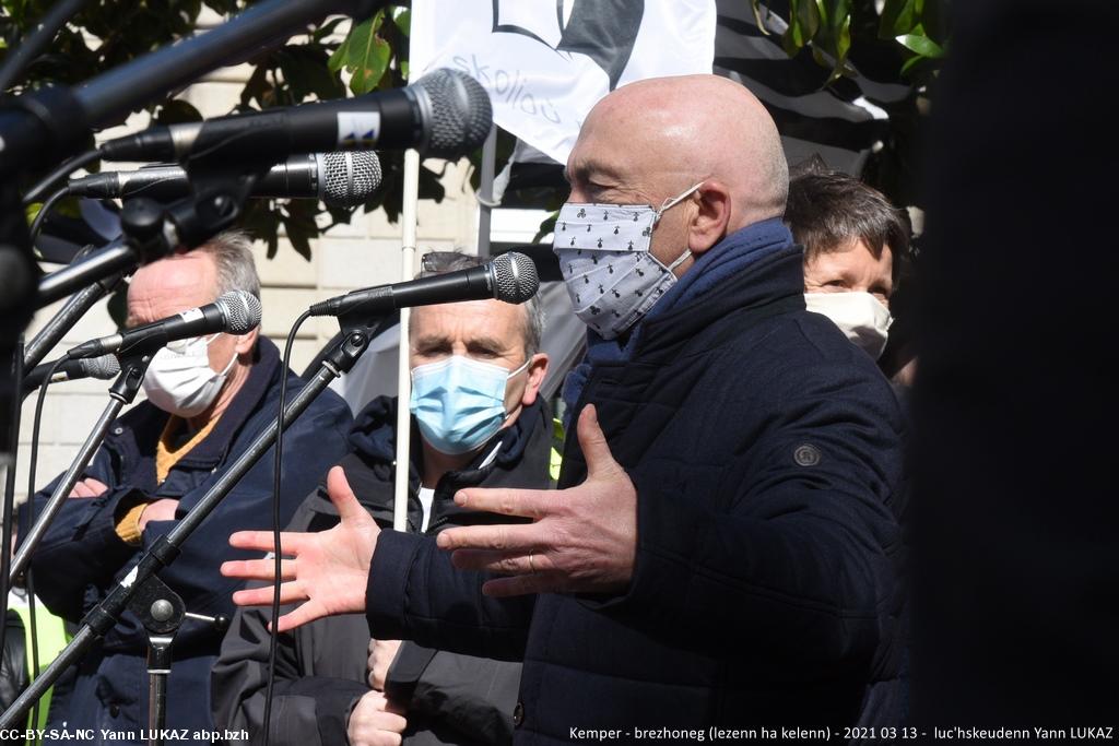 Kemper, 13 meurzh 2021. Marc Le Fur  (vice-président de l'Assemblée nationale / eil-presidant Bodadeg vroadel)