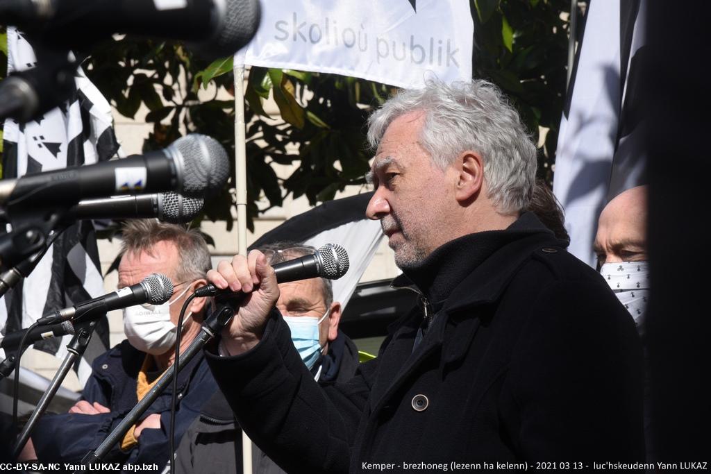 Kemper manifestadeg, 13vet a viz Meurzh 2021. Ronan Dantec, senedour Liger-Atlantel  / sénateur de Loire-Atlantique.